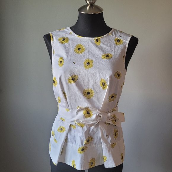 Kate Spade daisy dot bow peplum top - Picture 7 of 11
